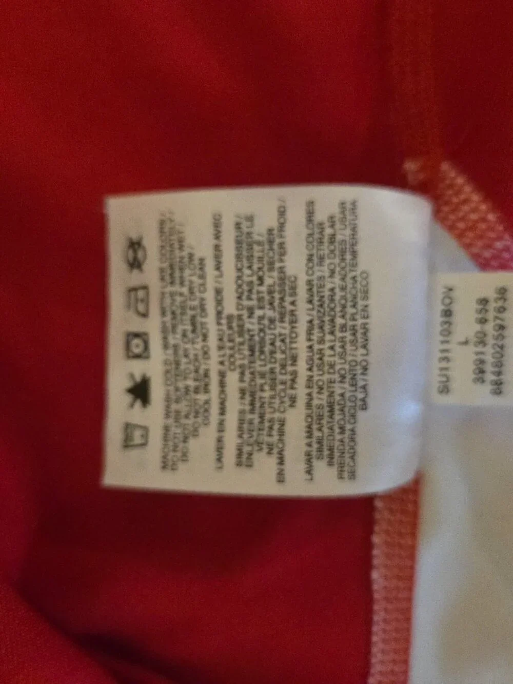 Nike Dri-FIT Racerback Workout Tank Top Built-In Bra Red White Large